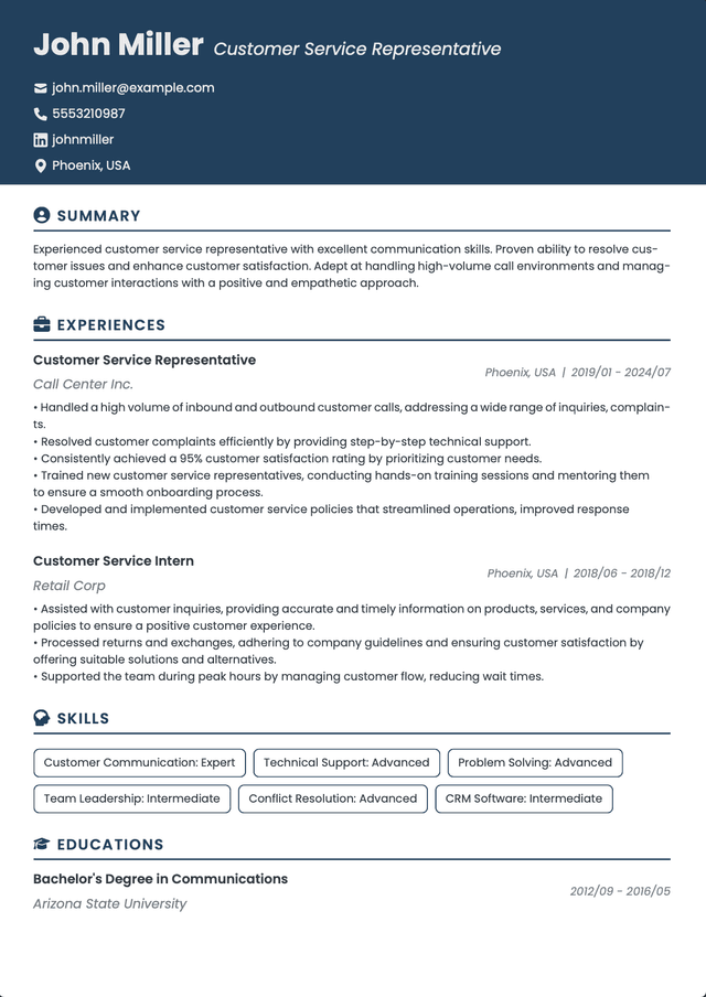 QuickCV - Resume template preview 10