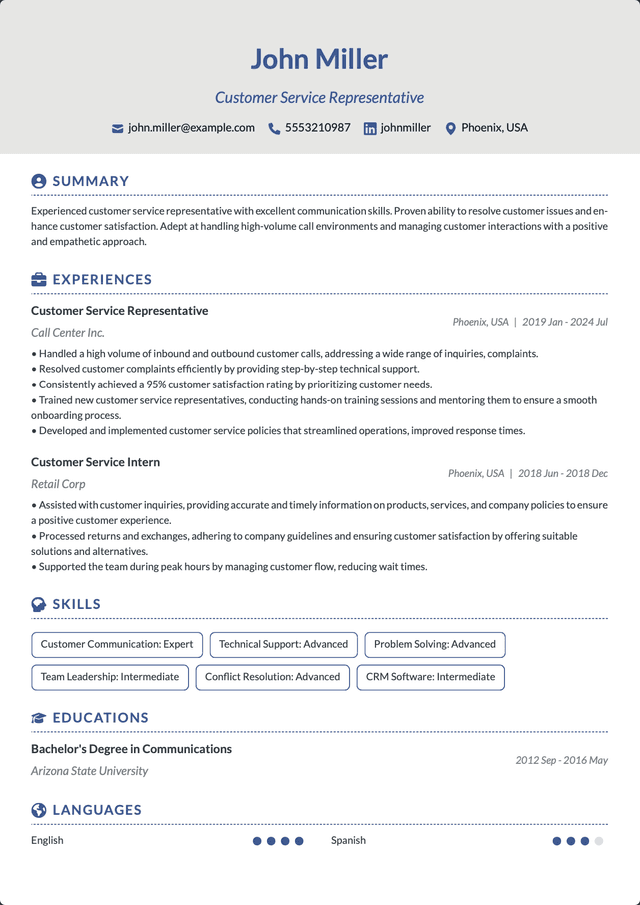 QuickCV - Resume template preview 26