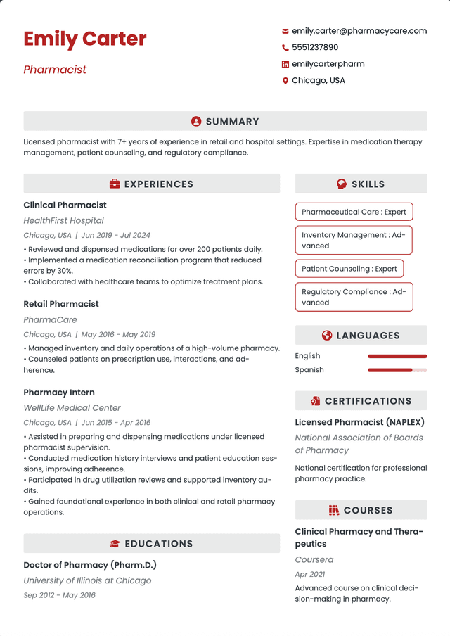 QuickCV - Resume template preview 15