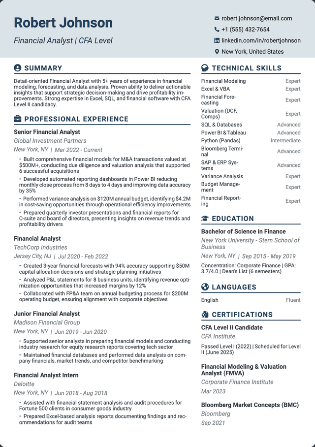 QuickCV - Resume template preview 8
