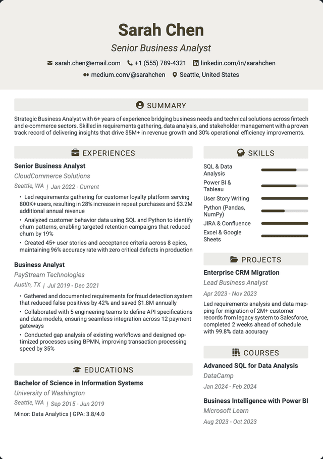 QuickCV - Resume template preview 19