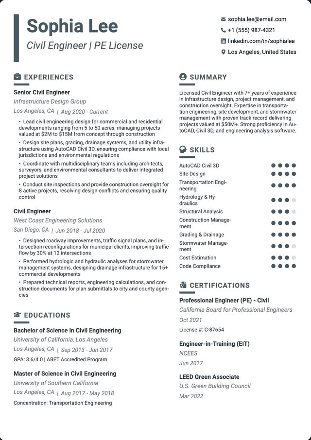 QuickCV - Resume template preview 5